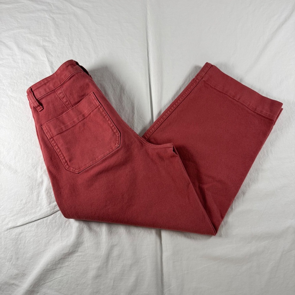 Madewell Women's Size 24 Autumn Meadow High-Rise Wide-Leg‎ Cropped Pants